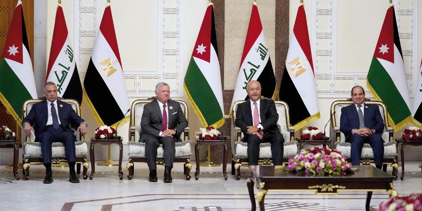 Iraq president hosts lunch in honour of King, Egypt president