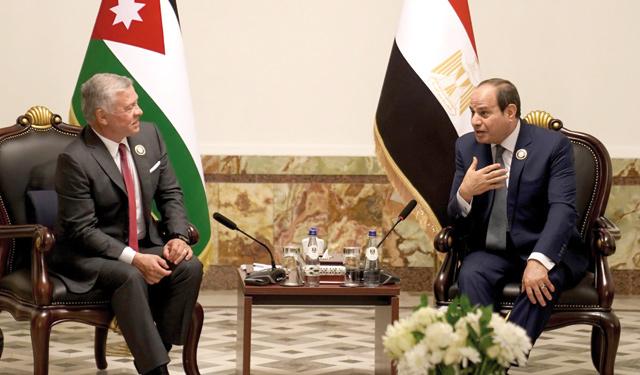 King meets Egypt president in Baghdad