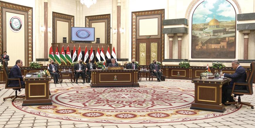 King participates in trilateral summit with Egypt, Iraq