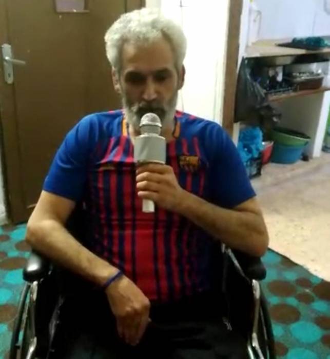 مواطن من ذوي الاحتياجات الخاصة  يناشد الملك عبر نيروز لحل مشكلته ...فيديو