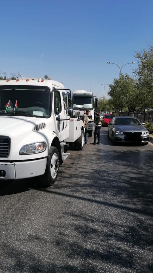 السير تتعامل مع تعطل خلاطعلى مخرج نفق المدينة الطبية