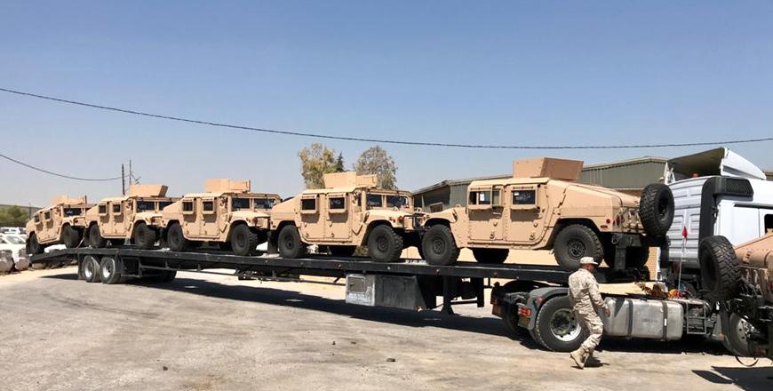 JAF receives 113 Hummer vehicles through Aqaba port