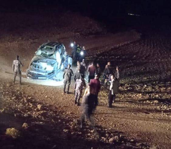 5 إصابات بتدهور مركبة على طريق وادي موسى