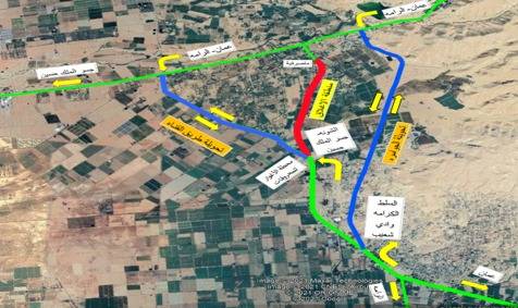 تحويلات على طريق الشونة الجنوبية  الكفرين