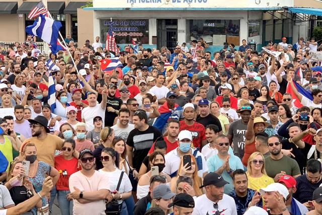 Thousands join rare antigovt protests across Cuba