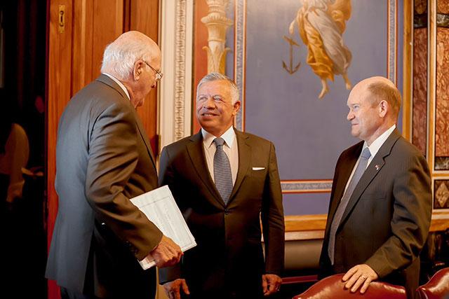 King meets members of key US Senate committees