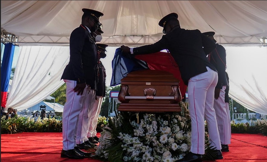 Gunshots and teargas reported at funeral of slain Haitian president Jovenel Moïse