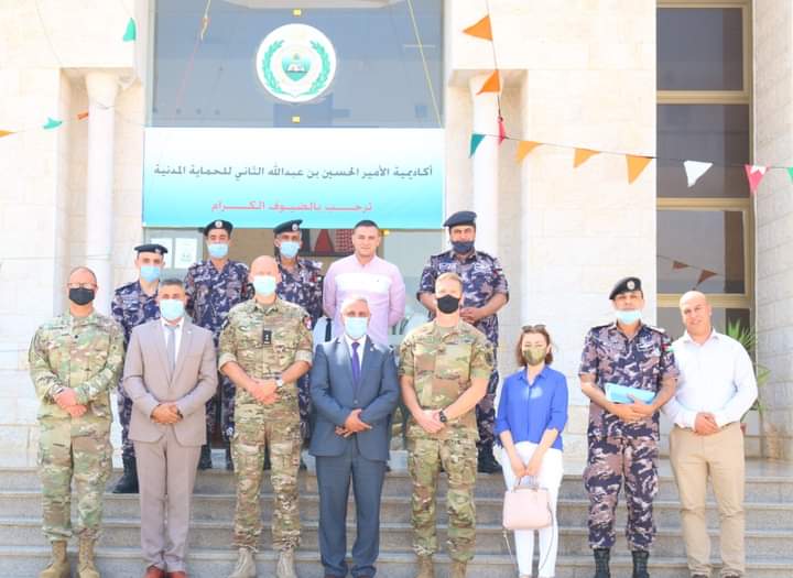 زيارة الوفد الأمريكي لأكاديمية الأمير الحسين بن عبدالله الثاني للحماية المدنية