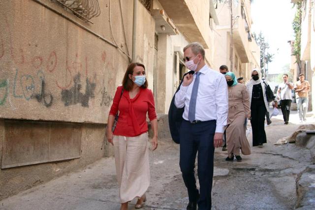 EU Special Representative for Middle East Peace Process visits Marka refugee camp