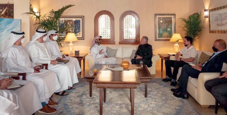 King receives UAE delegation headed by Sheikh Tahnoun