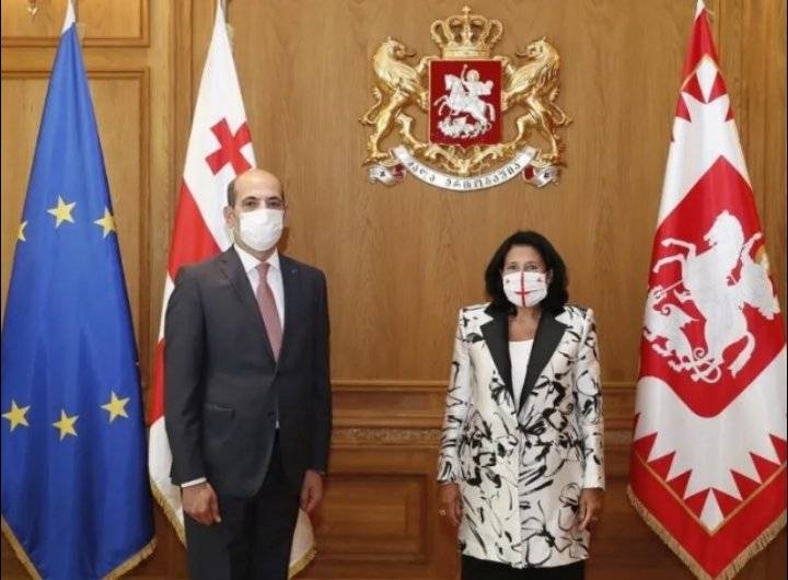 الرئيسة الجورجية تتقبل أوراق اعتماد السفير الأردني غوشة