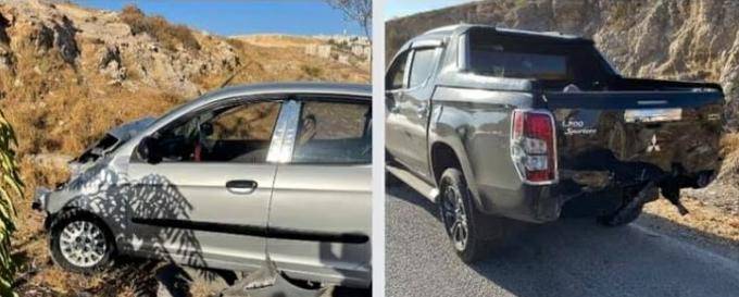 تصادم 3 مركبات على شارع الأردن