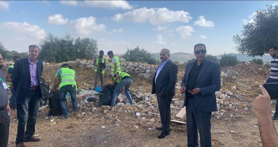 حملة نظافة شاملة في موقع برقش السياحي