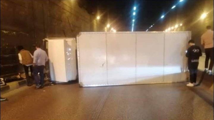 حادث تدهور في نفق عبدون