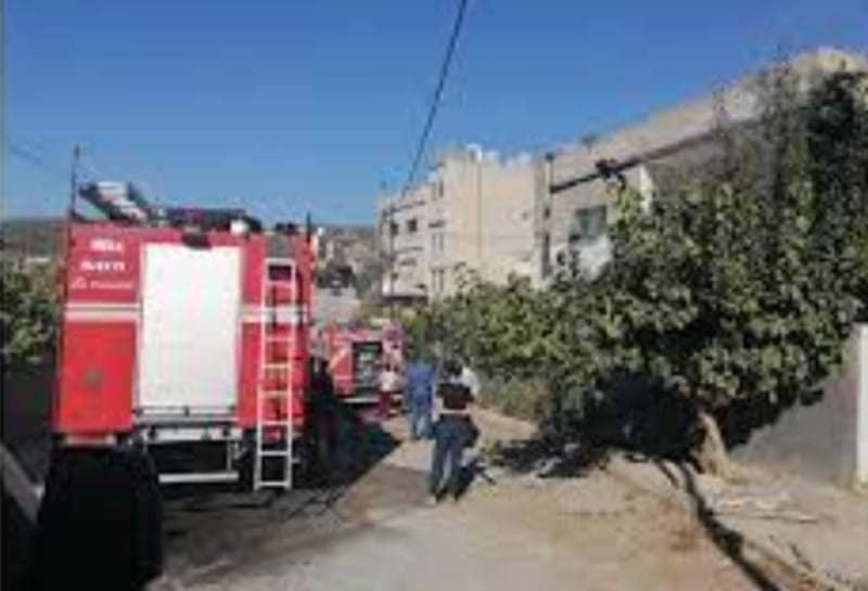 حريق منزل دون إصابات في عنجرة بمحافظة عجلون