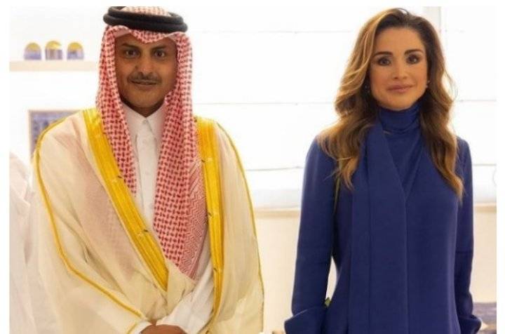 السفير القطري سعود آل ثاني ينشر صورة مع الملكة رانيا