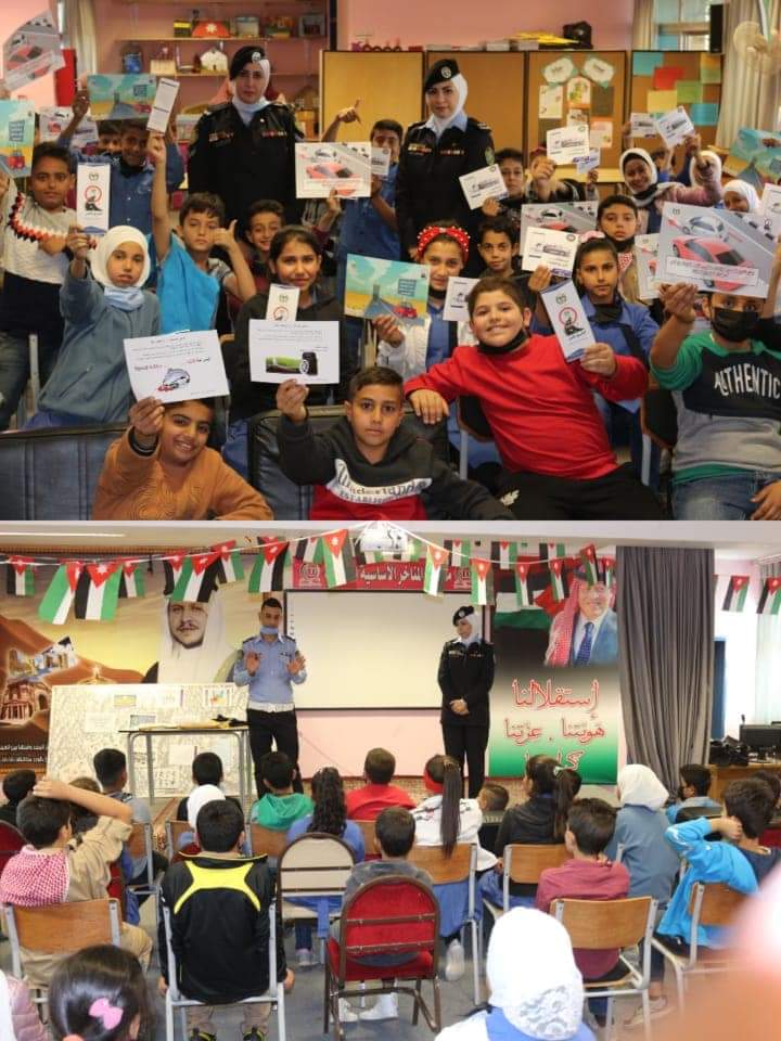 محاضرة توعية مرورية لطالبات  مدرسة المناخرالثانوية المختلطة في سحاب.