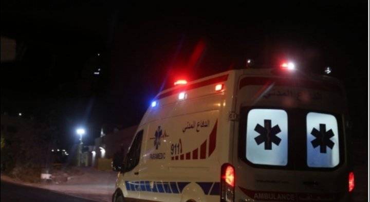 تصادم 3 مركبات على طريق عمان جرش