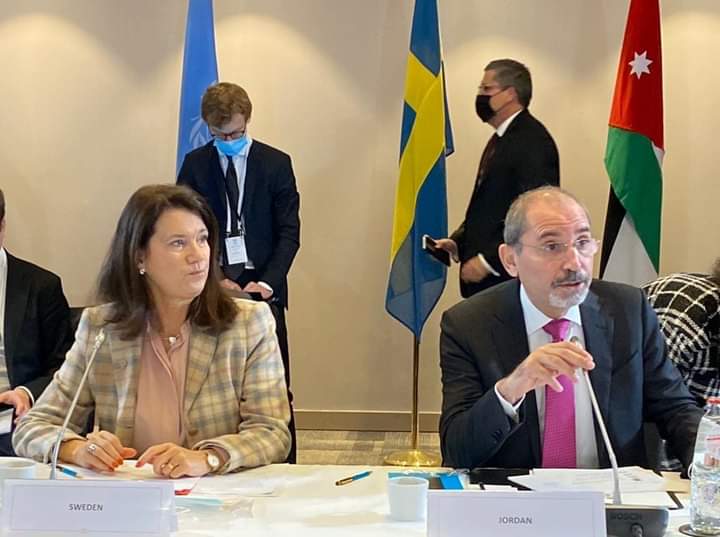 Safadi and his Swedish counterpart chair the International Ministerial Conference in Support of UNRWA