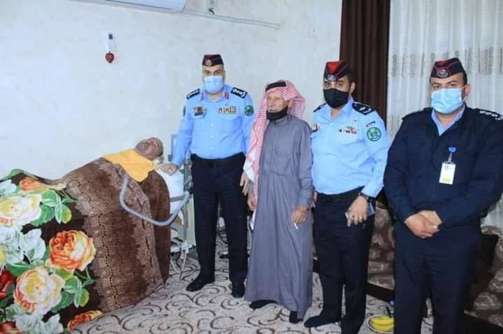 الأمن العام يزور المصاب العسكري النقيب امجد الخالدي للاطمئنان على صحته