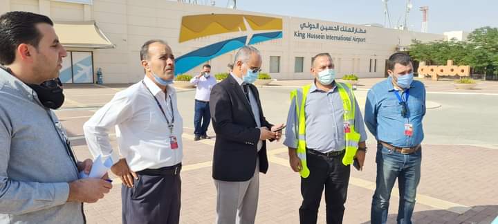 المجالي  يتفقد سير العمل بشركة العقبة للمطارات...صور