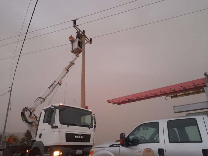 فصل الكهرباء عن مناطق بلواء القصر بالكرك