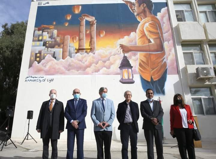 افتتاح جدارية عمّان مدينة النور