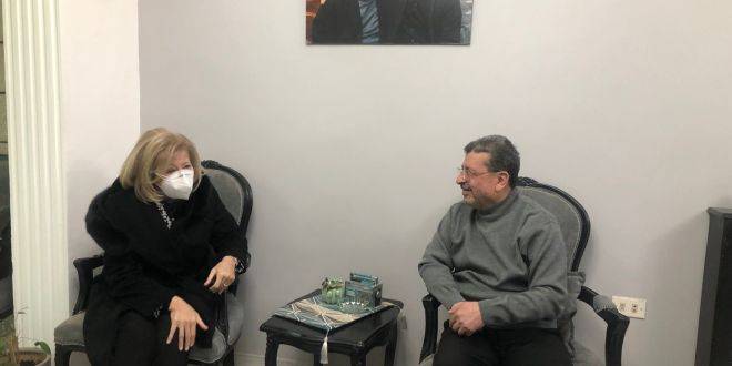 الوزيرة النجار تزور الفنانين العاص وشهاب ويانس