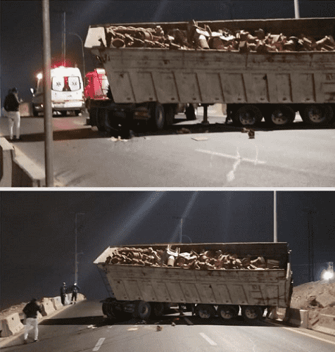 اغلاق الحركة المرورية بطريق عمان الزرقاء بسبب حادث