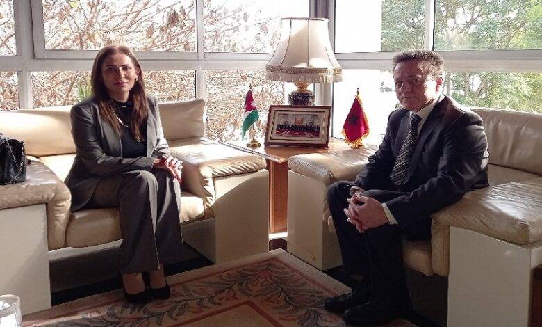 غنيمات تبحث تطوير التعاون مع المغرب بمجال النقل