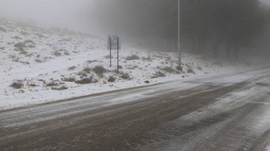 بدء تساقط كثيف للثلوج في منطقة القادسية في الطفيلة