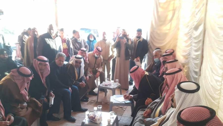 جاهة عشائرية باعتراف في حادثة وفاة ودهس حسن ابوالحاج... صور