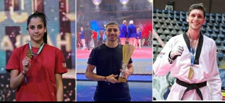 الحلواني ومصطفى والحميدي من عمان الأهلية يحصدون الذهب ببطولة العرب للتايكواندو