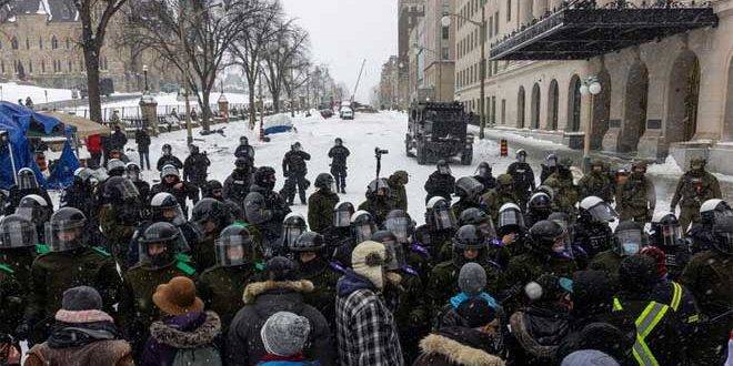 اعتقال نحو مئتي شخص على خلفية الاحتجاجات في كندا