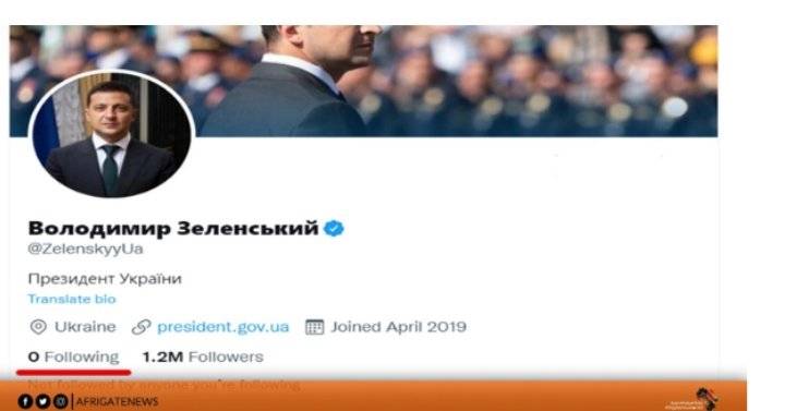 الرئيس الأوكراني يلغي متابعة جميع رؤساء العالم عبر حسابه في تويتر