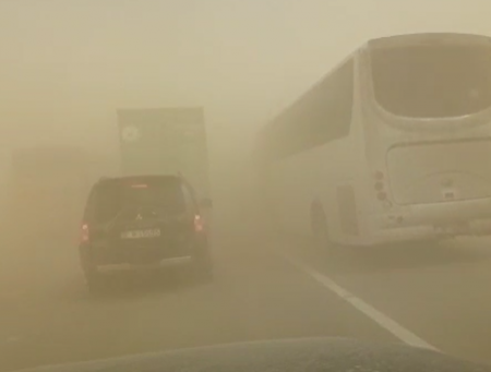 اغلاق الطريق الصحراوي بالاتجاهين في منطقة خان الزبيب