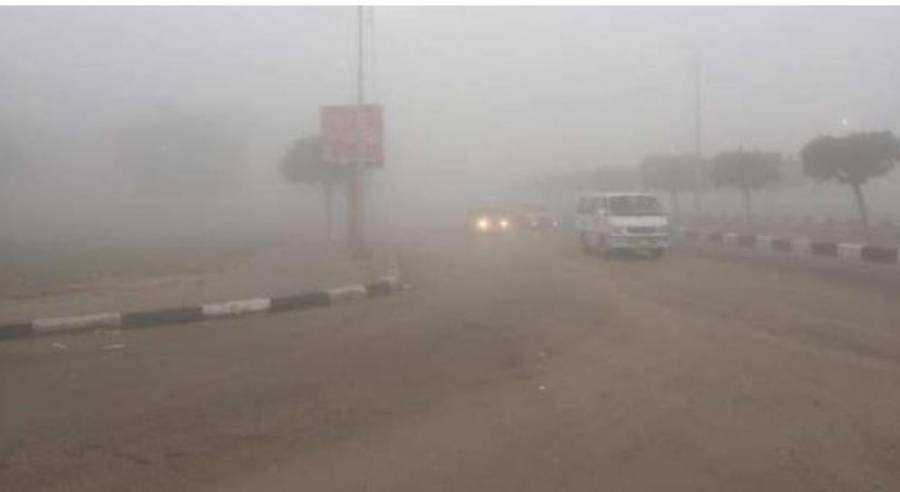 الغبار يؤدي لحادث تصادم على الصحراوي