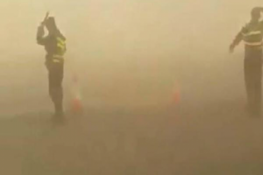 تحذير أمني من الغبار على الطرق الجنوبية والشرقية للمملكة