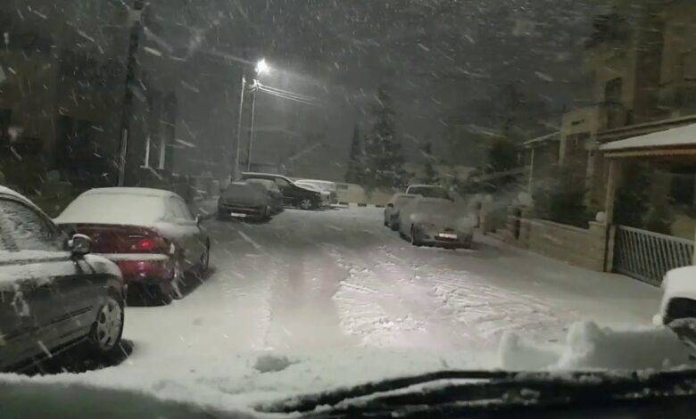 الأرصاد: ثلوج خفيفة فوق المرتفعات الثلاثاء