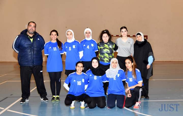 افتتاح بطولة خماسي كرة القدم طالبات في جامعة العلوم والتكنولوجيا الاردنية
