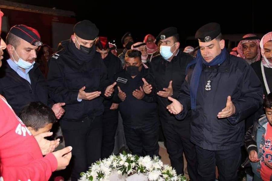 تشييع جثمان النقيب  عمر ماجد المصاروة  في الكرك