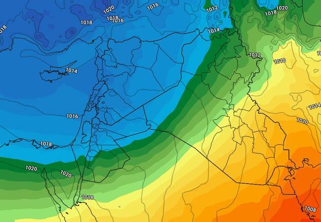 طقس العرب: كميات ضخمة من السحب تتحرك نحو الأردن