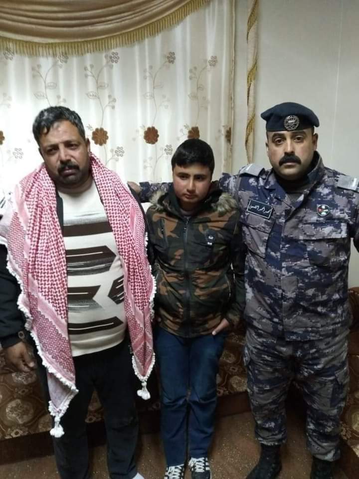 العثور على طفل الكرك المفقود ابراهيم الضمور بصحة جيدة