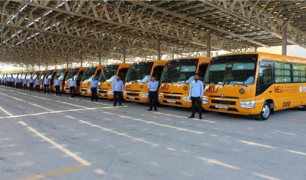 تعزيز أسطول النقل الجامعي في جامعة الشرق الأوسط