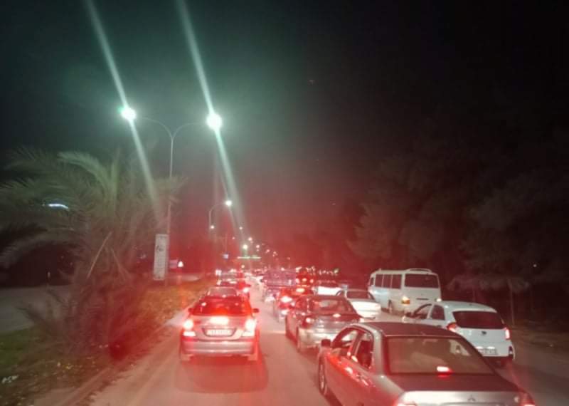 ازمة سير خانقة على طريق عمان_ السلط _ فيديو