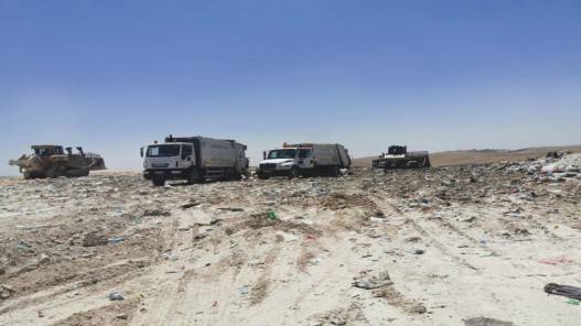 بدء العمل بمشروع مكب الازرق الجديد