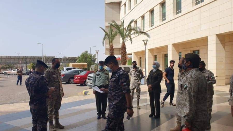 تمرين اخلاء وهمي بمستشفى الامير هاشم بن عبدالله الثاني العسكري…صور