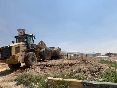 حملة لازالة حظائر الأغنام المخالفة بسحاب