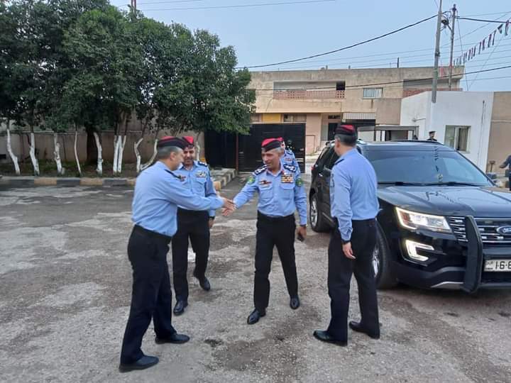 العميد سالم الشماسين ينقل تحيات مدير الامن العام للعاملين بالميدان