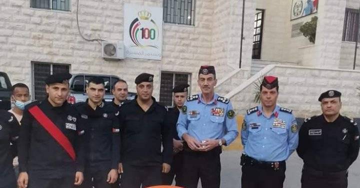 العميد الحجرات ينقل تحيات مدير الامن العام للعاملين في الميدان